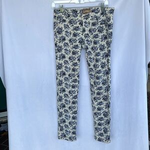 Paige Peg Skinny Floral Pants size 27 Denim Material